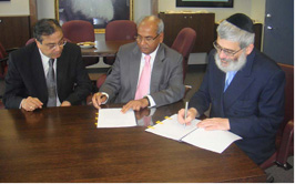 Mr Atul Chaturvedi, Secretary to the Government of India, Department of Fertilisers; Dr U.S. Awasthi, Managing Director of IFFCO; Mr Joseph Gutnick, President & CEO in Melbourne